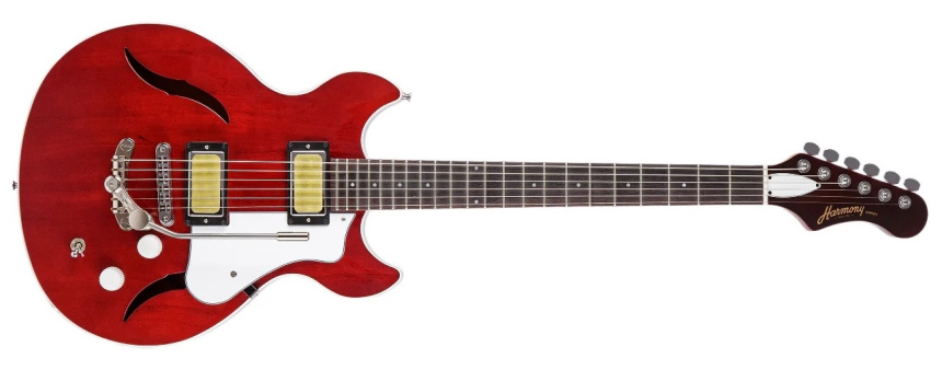 Harmony Comet con Tremolo en Trans Red